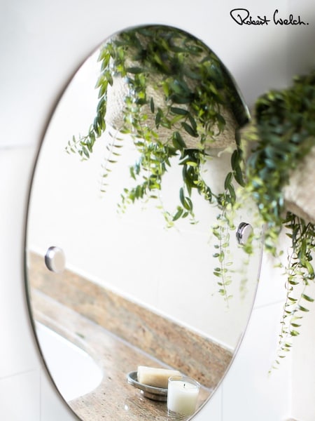Robert Welch Silver Oblique Wall Mirror (D11020) | €220