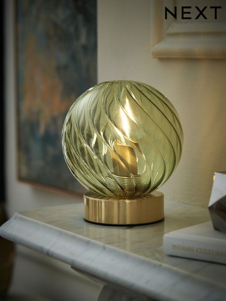 Green Freya Battery Operated Ambient Lamp (D12585) | €28
