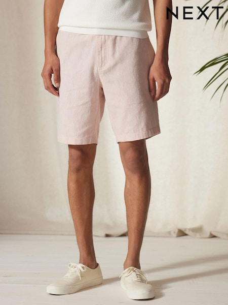 Pink - Linen Blend Chino Shorts (D12600) | 3 €