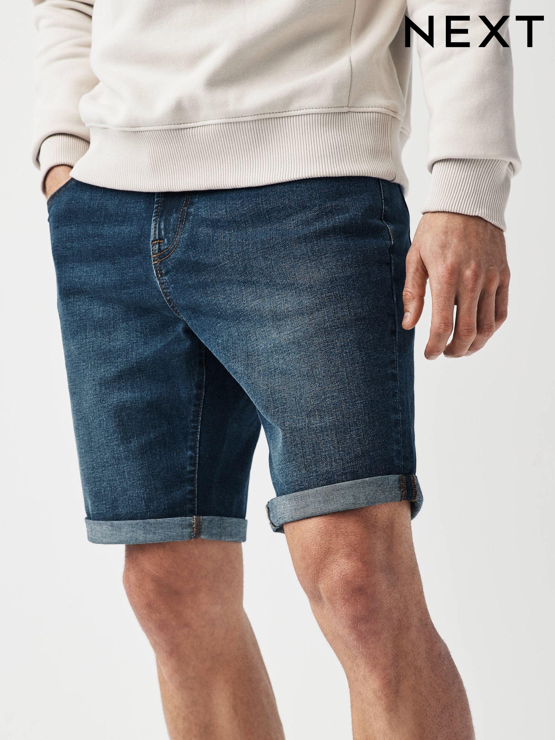 Skinny denim shorts guys online