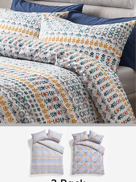 2 Pack Geometric Duvet Cover And Pillowcase Set (D14653) | € 17 - € 37