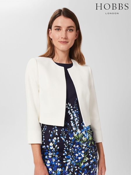 Hobbs White/Cream Elize Jacket (D15668) | OMR77
