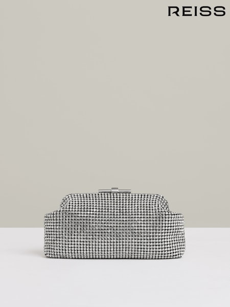 Silber - Reiss Adaline Embellished Clutch Bag (D15692) | 231 €