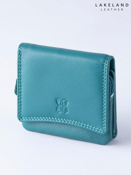 Lakeland Leather Teal Green Small Flapover Purse (D16440) | €28