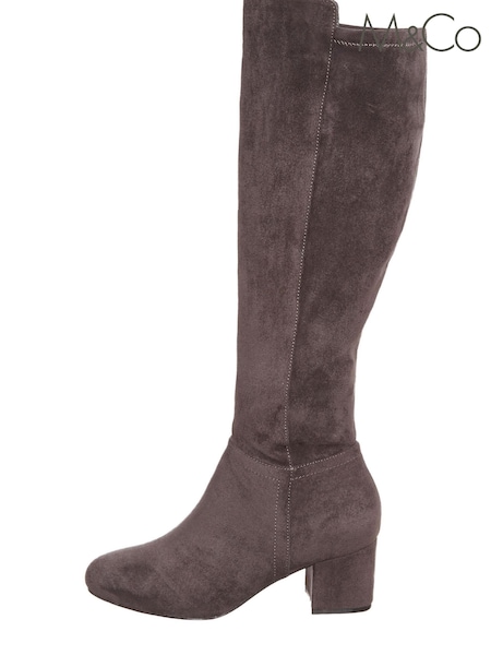 M&Co Grey Knee High Heeled Boots (D16737) | €13