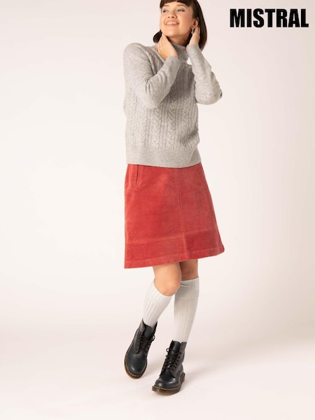 Mistral Pink Directional Cord Skirt (D16835) | €40