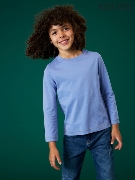 White Stuff Blue Long Sleeve Abersoch T-Shirt (D16953) | AED28