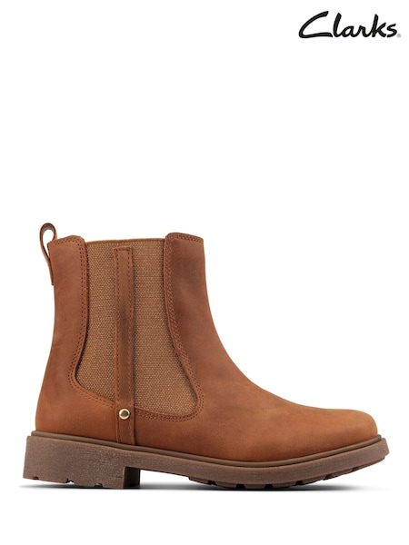 Clarks Multi Fit Leather Astrol Orin Boots (D16961) | 402 LEI