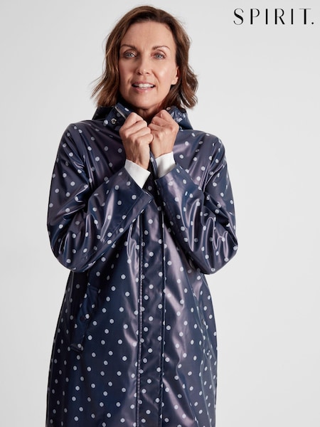Spirit Blue Spot Fleece Lined Parka (D17001) | €51