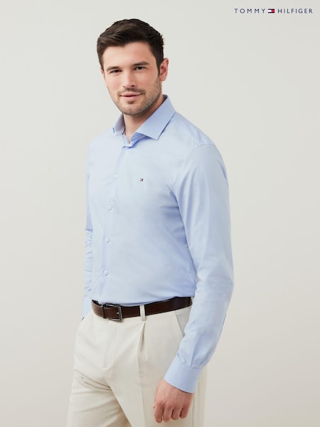 Tommy Hilfiger Blue Slim Fit Core Flex Poplin Shirt (D17078) | 535 zł