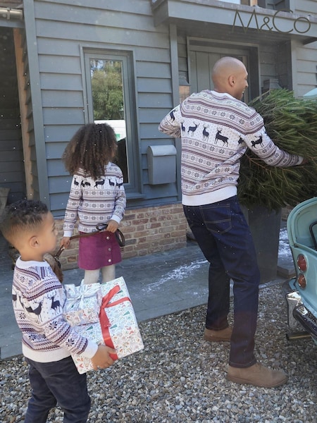 M&Co Grey Stag Mini Me Jumper (D17208) | €17.50