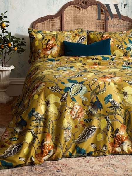 EW by Edinburgh Weavers Yellow Morton Timeless Tribute Floral 200 Thread Count 100% Cotton Duvet Cover And Pillowcase Set (D17576) | €87 - €106