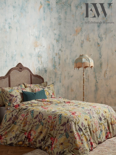 EW by Edinburgh Weavers Grey Morton Timeless Tribute Floral 200 Thread Count 100% Cotton Duvet Cover And Pillowcase Set (D17577) | €87 - €106