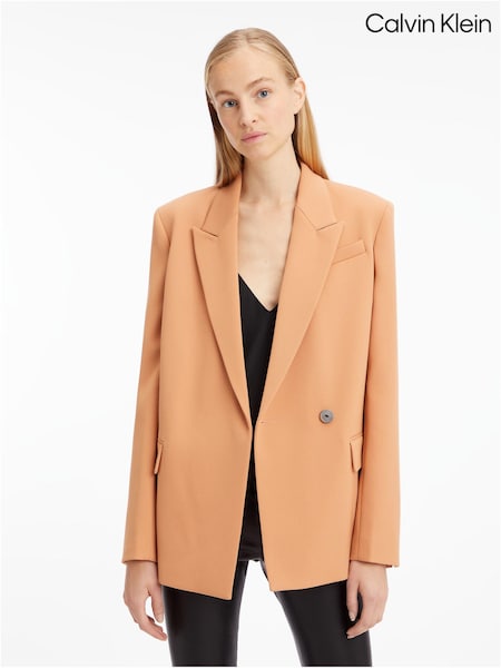 Calvin Klein Brown Wool Twill Blazer (D17717) | €179