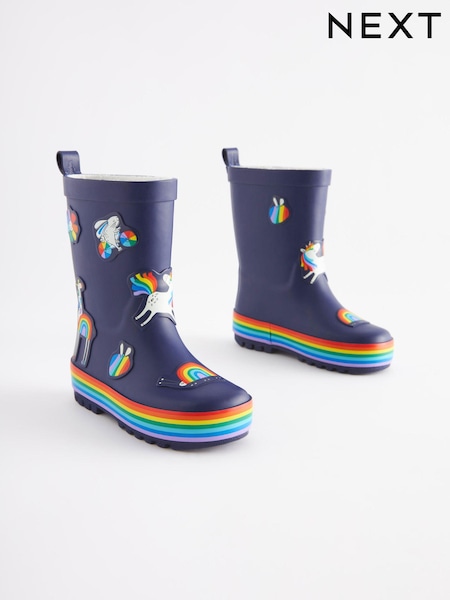 Marineblau, Regenbogen - Rubber Wellies (D17810) | 9 € - 11 €