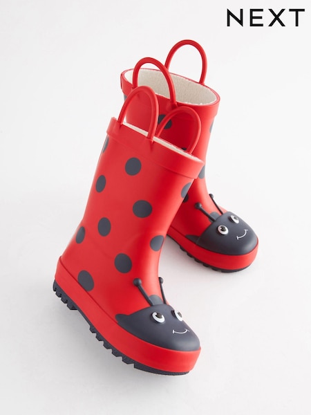 Red Ladybird Handle Wellies (D17827) | €20 - €22