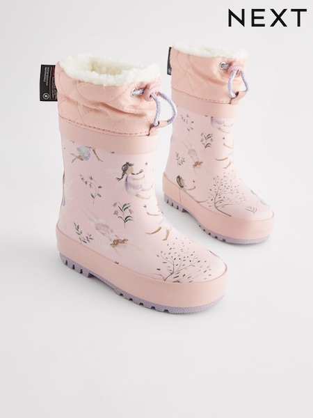 Pink Fairy Thermal Thinsulate™ Lined Cuff Wellies (D17828) | €10.50 - €12