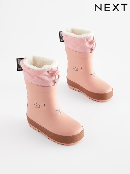 Vaaleanpunainen pupu - Thermal Thinsulate™ Lined Cuff Wellies (D17829) | €17 - €19