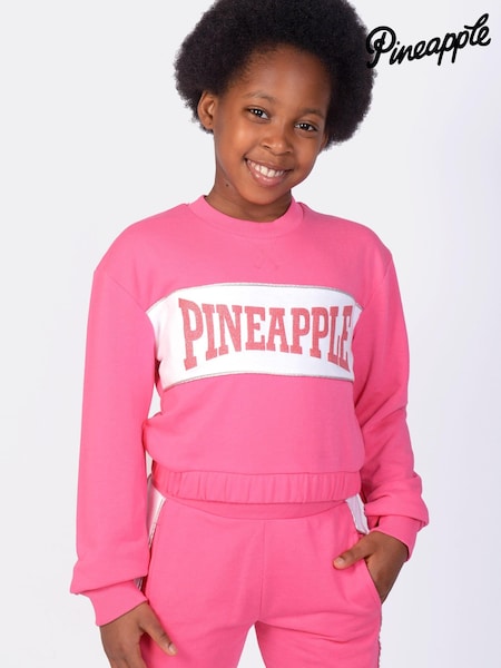 Pineapple Pink Logo Panel Sweat Top (D18037) | 19 €
