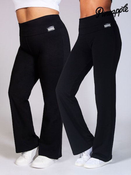 أسود - Pineapple Womens Fold Waistband Jersey Trousers (D18042) | ‏16 ر.ع.‏