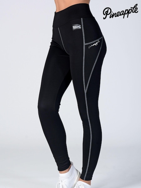 Pineapple Black Pocket Performance Leggings (D18043) | €17
