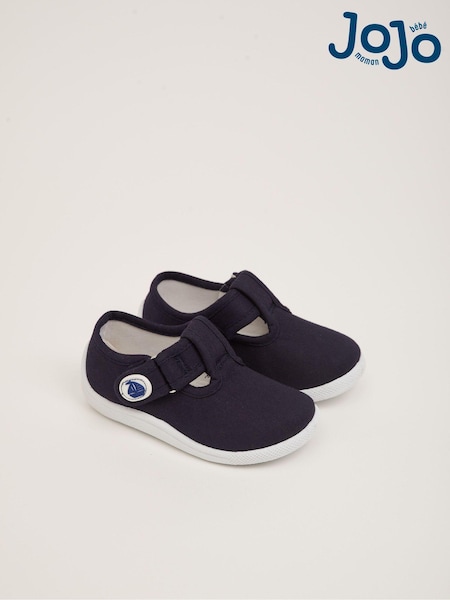 JoJo Maman Bébé Navy Blue Canvas Summer Shoes (D18211) | €27