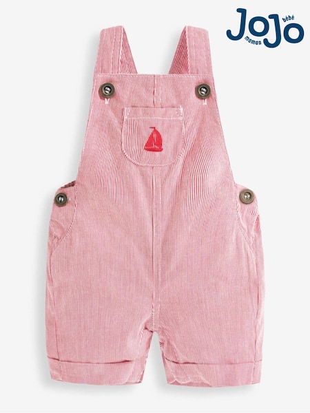 JoJo Maman Bébé Red Boat Stripe Dungarees (D18329) | €40