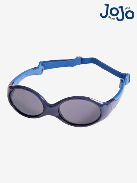 JoJo Maman Bébé Navy Blue Kids' Flexible Sunglasses with Straps (D18333) | €26