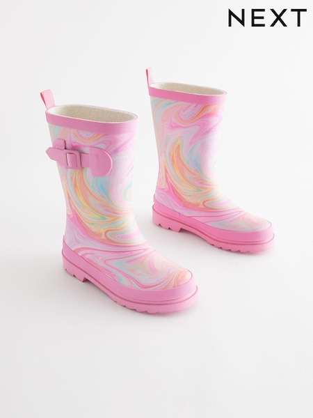 Multi Pink Marble Buckle Wellies (D18547) | €12.50 - €13