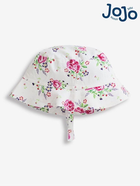 JoJo Maman Bébé Rose Floral Girls' Print Pretty Sun Hat (D18713) | €22