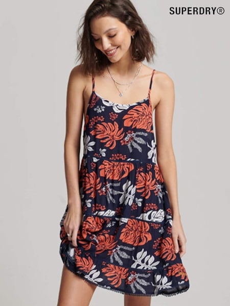 Superdry Blue Vintage Mini Beach Cami Dress (D18905) | €13