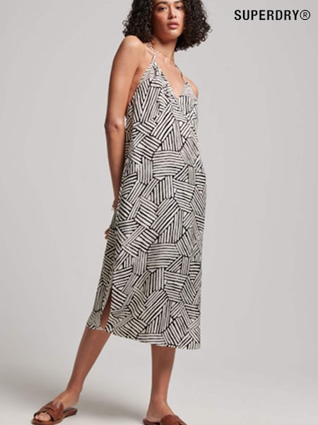 Superdry Black Vintage Midi Halter Slip Dress (D18919) | €31