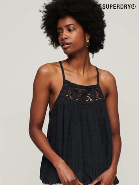 Темно-синий Eclipse - Superdry Vintage Halter Cami Top (D18949) | €11