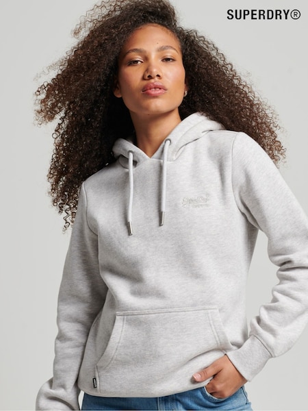 Superdry Grey Vintage Logo Embroidered Hoodie (D19084) | €31