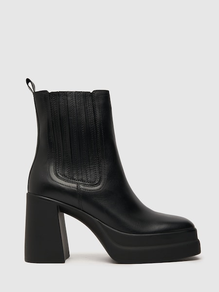 Schuh Bonnie Double Platform Chelsea Black Boots (D19246) | €57