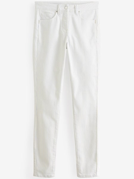 White Striped Lift, Slim And Shape Skinny Jeans (D19520) | €24