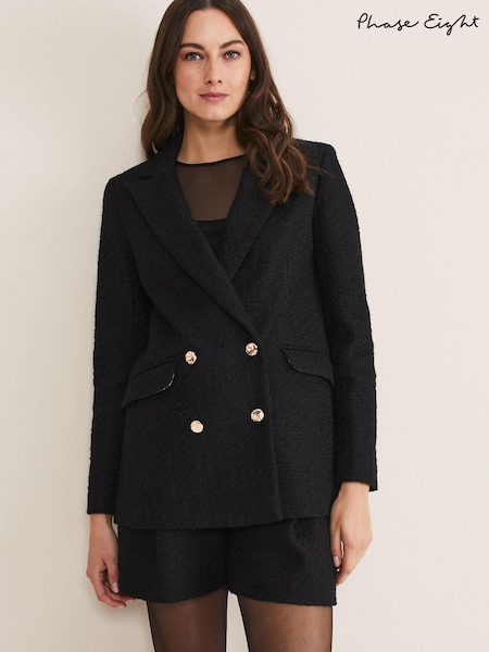 Phase Eight Black Bouclé Auden Co-Ord Blazer (D19911) | €79
