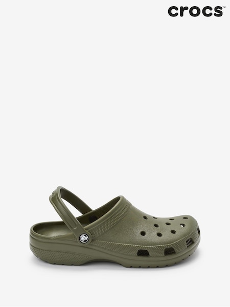 Crocs Khaki Green Adults Classic Clogs (D20029) | AED291