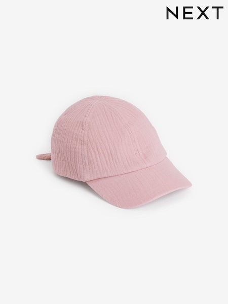 Pink 100% Cotton Bow Cap (3mths-10yrs) (D20044) | €10 - €12