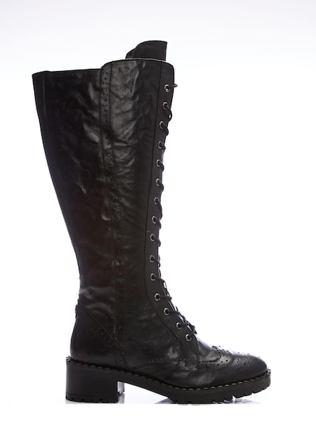 Moda in Pelle Liberto Lace-Up Brogue Detail Long Boots (D20094) | €67