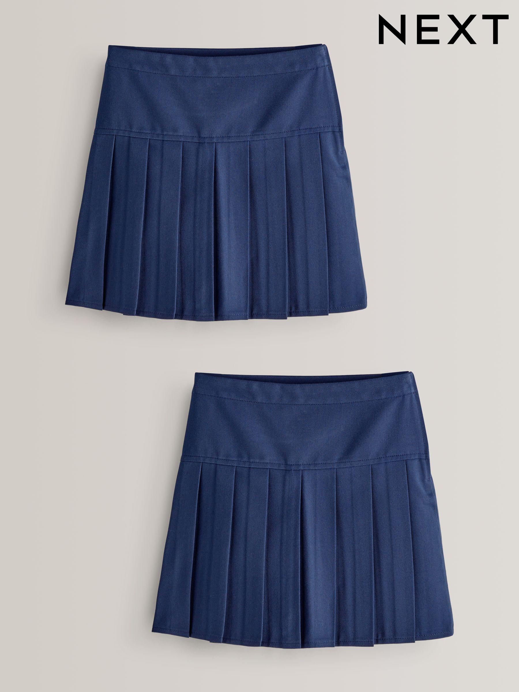 Navy pleated school skirt next shop
