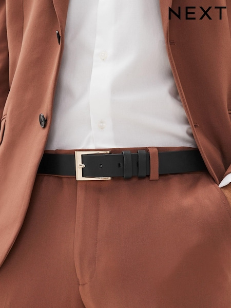 Black/Gold Leather Belt (D20160) | €9