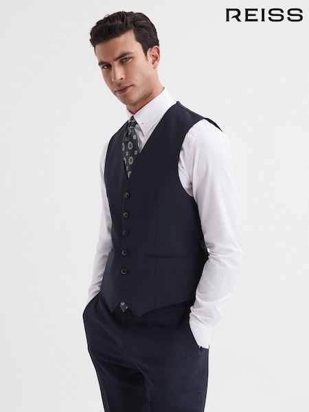 Reiss Navy Hope Modern Fit Travel Waistcoat (D20962) | €142