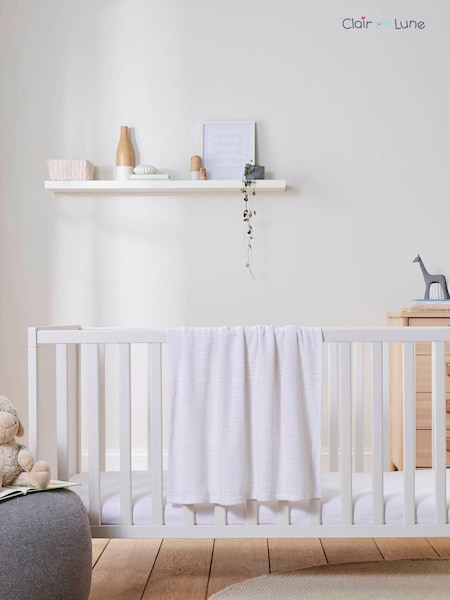 Clair De Lune White Cellular 100% Cotton Blanket (D21220) | AED87 - AED122