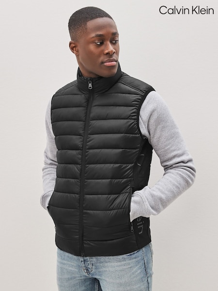 Calvin Klein Black Puffer Gilet (D21248) | AED495