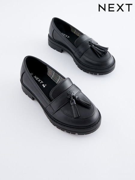 Matná čierna - School Chunky Tassel Loafers (D21941) | €38 - €48