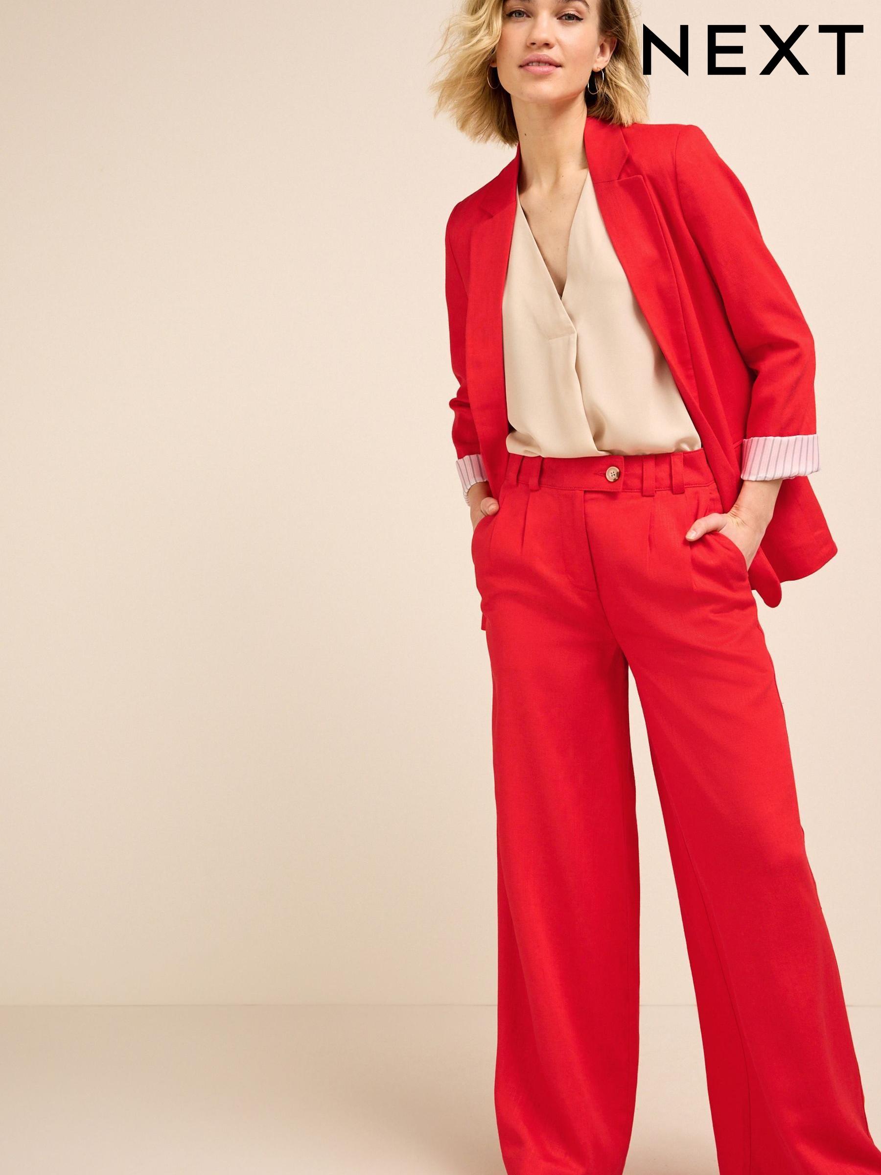 Women s Suit Trousers Red Tuxedo Plain Clothing Next Luxembourg