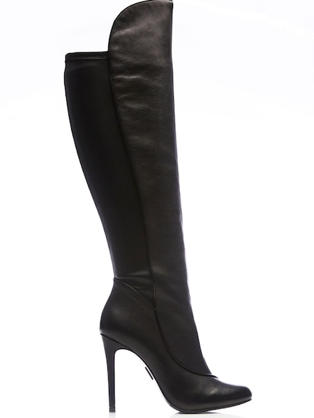 Moda In Pelle Savi Piping Detail Over The Knee Long Suede Boots (D22098) | €91