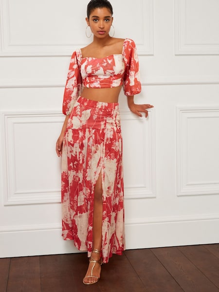 Red Floral Occasion Maxi Skirt (D23337) | € 15