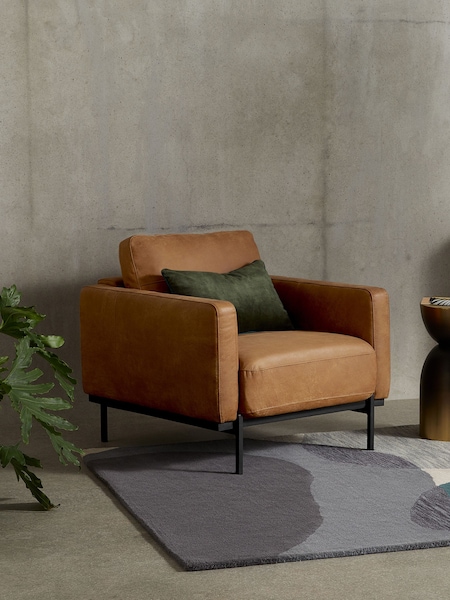 MADE.COM Tan Jarrod Leather Accent Chair (D23375) | €1,385